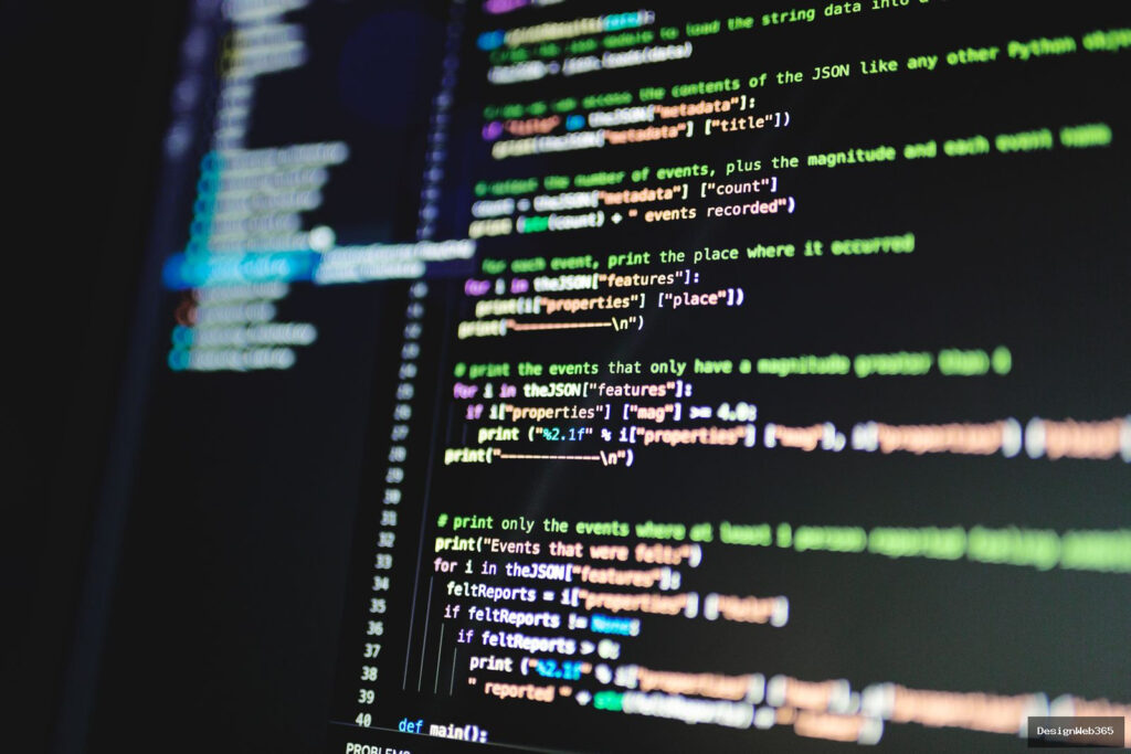 Écran affichant du code de développement web coloré