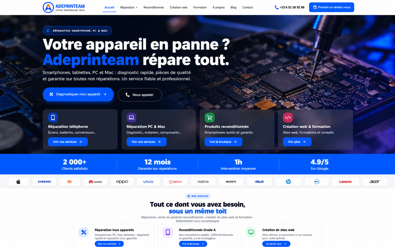 Site Vitrine & Services Adeprinteam